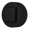 Roller Shutter Switch with Lock, Surface-mounted Set, Round, Mini, Black, Matt