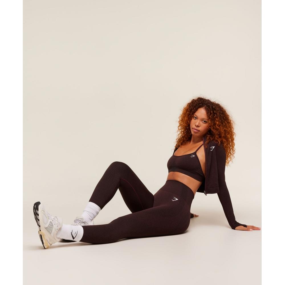 Gymshark Vital Leggings Rich Maroon Marl B1a2b Nc65