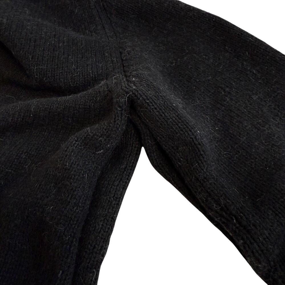 Moncler Frill Knit Alpaca MAGLIONE TRCICOT GIROCOLLO One Piece Black Alpaca Women Used