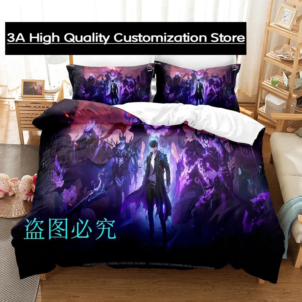 

Hot Anime Arise from the Shadow Bedding Set Single Twin Full Queen King Size Bed Set Adult Boys Bedroom Duvetcover Sets 135x200cm