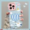 Hot Air Balloon Fulcrum Bracket Is Suitable for Apple 16e Jelly Mobile Phone Case 13promax Cute Girl 15 All-inclusive 14.