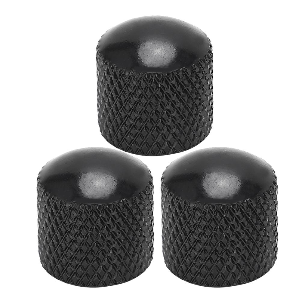 3Pcs Guitar Control Knob Volume Tone Fit Top Set Kit Instrument Accessory ReplacementBlack