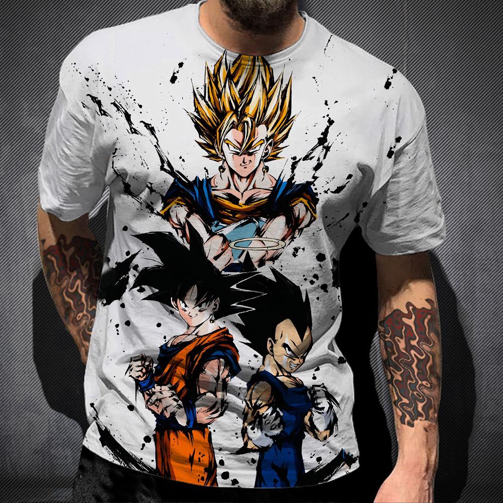 Men Clothes Dragon Ball Z T-shirt Oversized T Shirt Anime Dragon Ball T-shirts Son Goku Tops Super Saiyan Tee Boys Clothing S