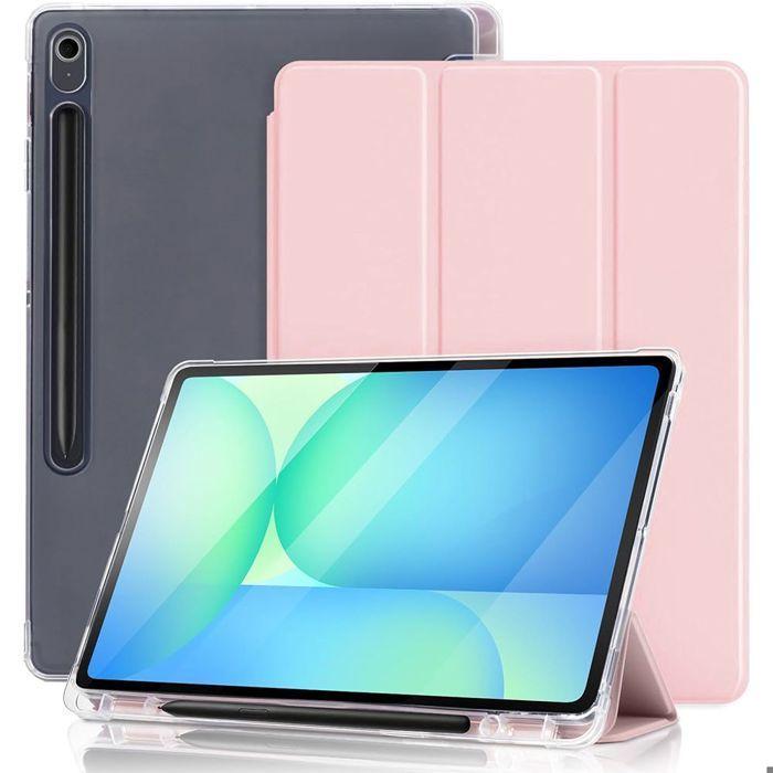 Coque de Protection - BOOLING - pour Samsung Galaxy Tab S9 - Antichoc - Rose - Avec Porte-Stylet