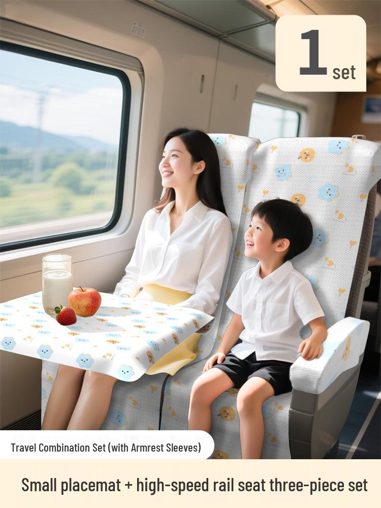 

High-Speed Rail & Plane Disposable Seat Cover Set - Thickened 3-Piece Anti-Dirt Seat Protectors.