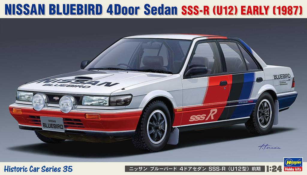 Hasegawa Historic Car Series Nissan Bluebird Sedan tidlig plastmodell HC35 1/24 4-dørs SSS-R (U12 Type)