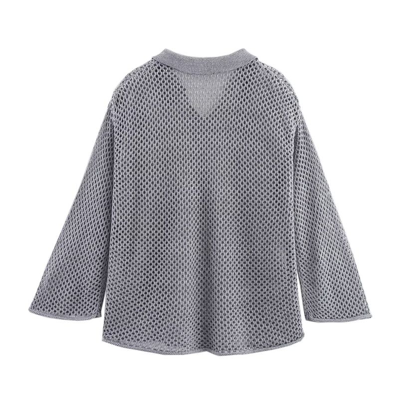 Araltay New Arrival Fashion Style Women's Clothing Fashion All-Match Casual Minimalist Cut Out Long Sleeves Knitting