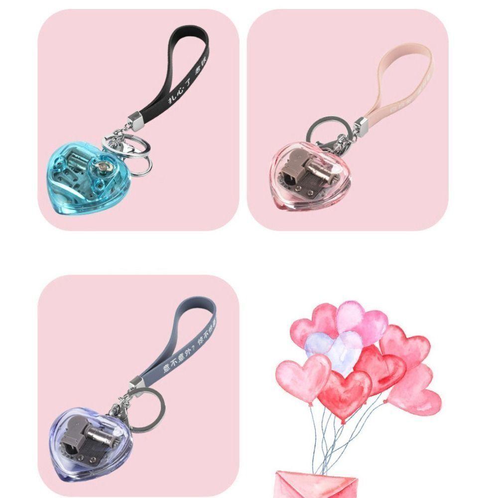 

Acryl Heart-Shaped Musical Box Mini Keychain New Music box