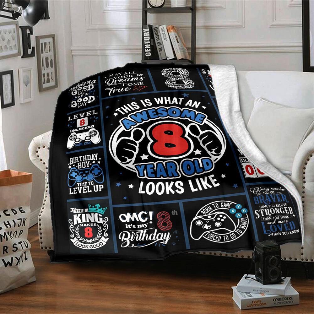 8Th Anniversary Countdown Throw Blanket Comfortable ure Throw For Sofa Couch Office Bed Picnics Four Seasons Multipurpose Warmthful Y20