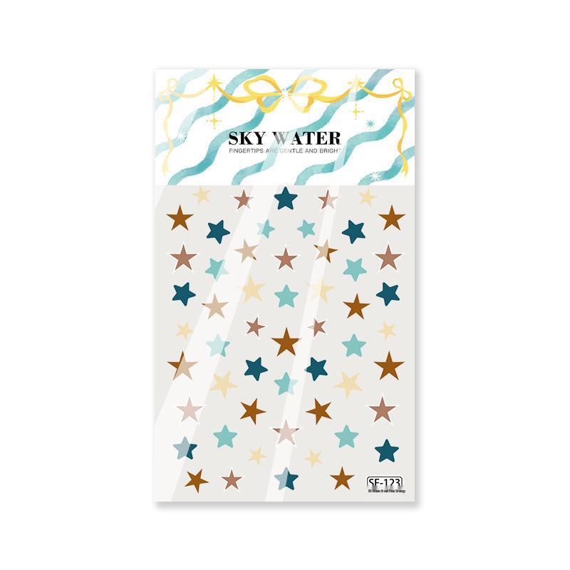 SKY Ins Style Vietnamese Star Nail Stickers: 6D Embossed, DIY Decor for Phone and iPad