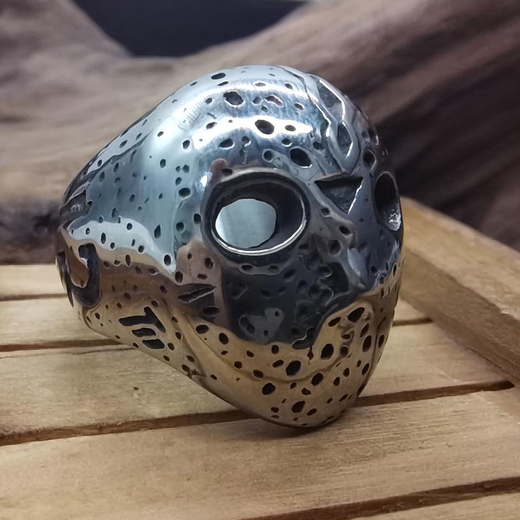Men s Retro Skull Titanium Steel Ring Size 8