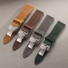 Crazy Horse Leather Watch Strap 18mm 19mm 20mm 21mm 22mm 24mm Butterfly Buckle Stitching Cowhide Strap for Seiko for Omega Belts