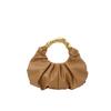 Fashi Borse da Donna Arricciate Manico in Metallo di Lusso Borse a Mano Lusso Morbido PU Pelle Piccola Borsa Tote Elegante Borsa a Pochette da Festa 2026