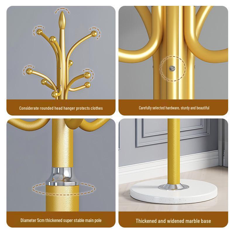 European Style Floor-Standing Coat and Bag Rack for Bedroom