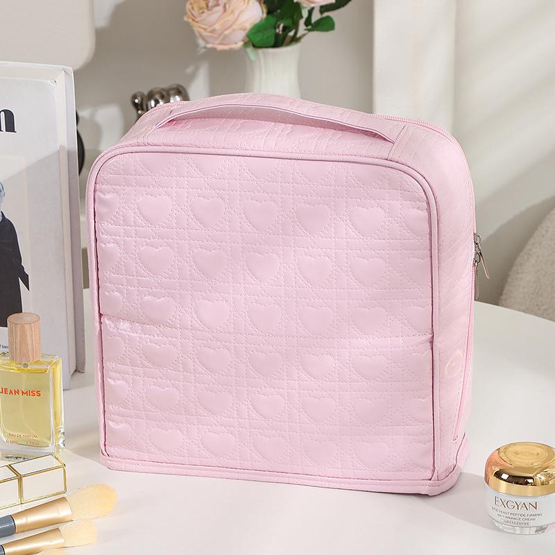 Large Capacity Stand-Up Pencil & Makeup Bag - Travel & Desktop Organizer