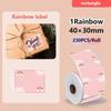 140/230Pcs DIY Blank Label Sticker Rainbow Self-Adhesive Thermal Paper  Shipping Labels