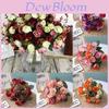 Stunning 21 Heads Artificial Silk Flowers Rose Bunch Bouquet For Elegant Home Decor
