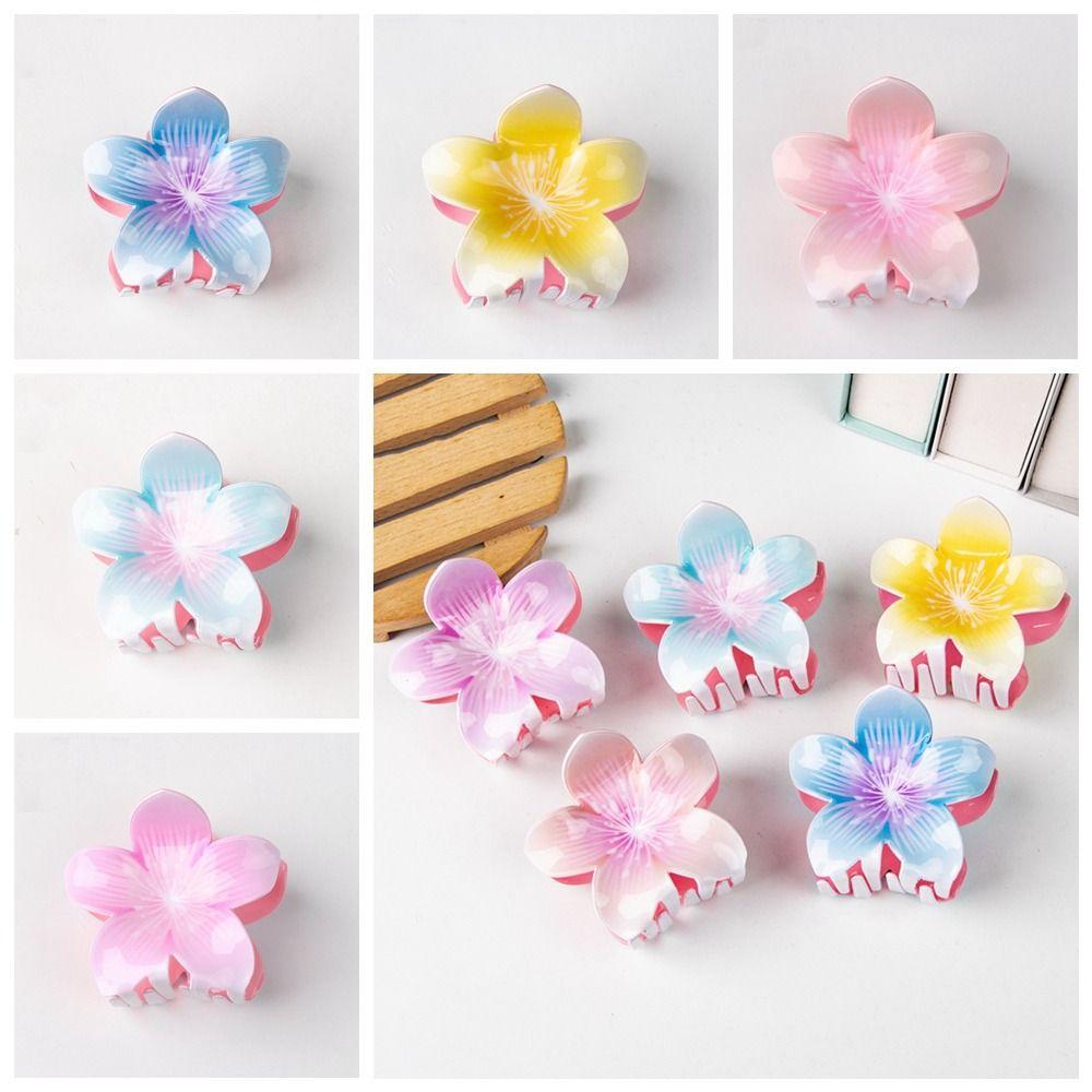 

Geometric Flower Hair Claw Grab Clip Shark Clip Creative Hair Clip Travel D