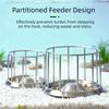 Large Capacity Tortoise Food Dish Fence Design Reptile Water Tray  For Amphibians