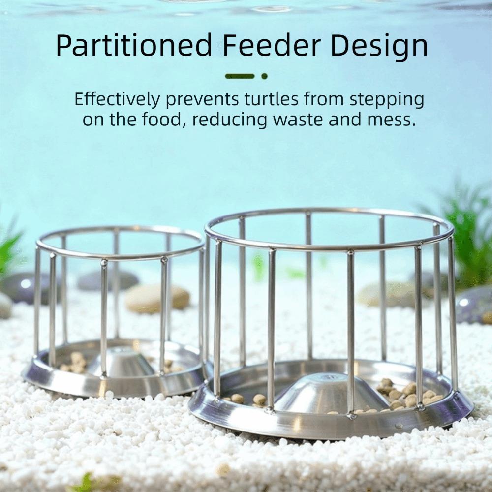 Large Capacity Tortoise Food Dish Fence Design Reptile Water Tray For Amphibians