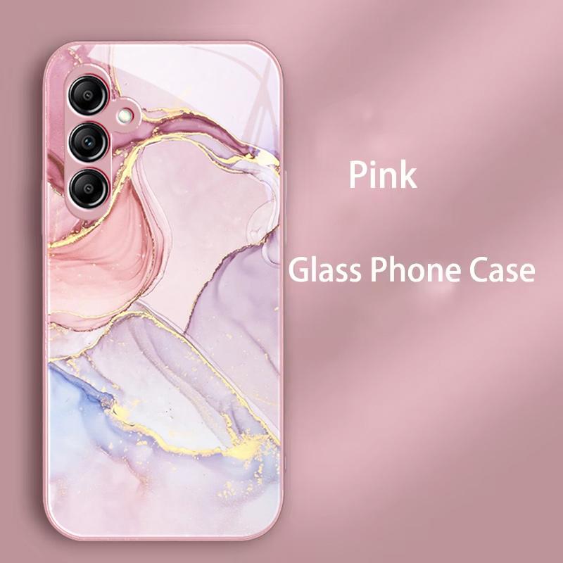 Tempered Glass Case For Samsung A25 5G Cover For Samsung Galaxy A14 A23 A25 A33 A34 A35 A53 A54 A73 5G Glass Shockproof Bumper