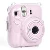 Skinnende kameraveske til Fujifilm Instax Mini 12 Klar dekselveske med stropp