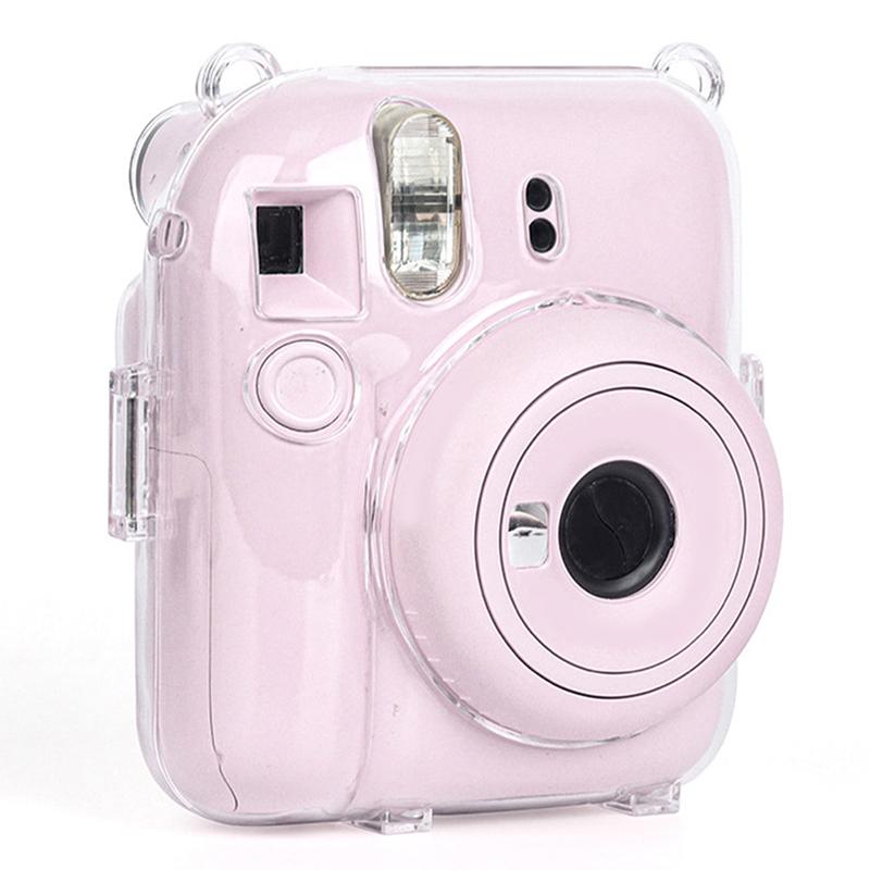 Shiny  Camera Case For Fujifilm Instax Mini 12 Clear Cover Bag With Strap