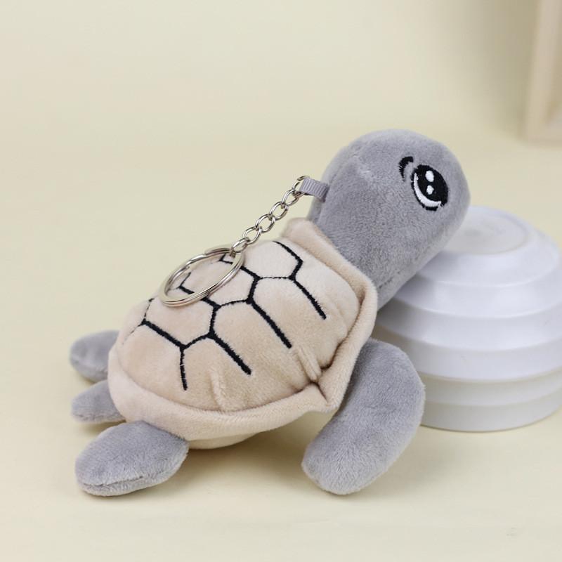 Adorable Plush Ocean Animal Large Turtle Keychain Soft Toy In Multiple Colors