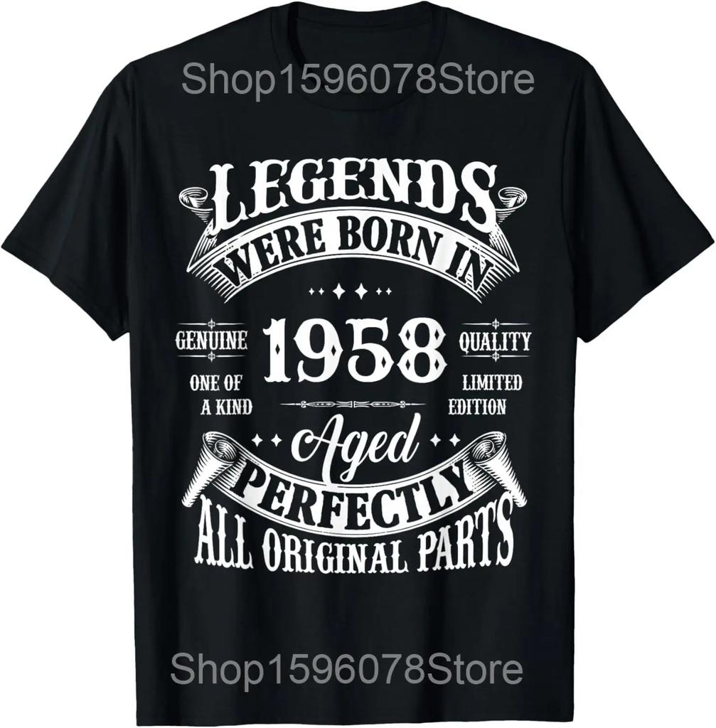 Est 1958 Limited Edition 68th Birthday Vintage 68 Year Old T Shirts Streetwear Tee Shirt Short Sleeve Unisex Loose Clothing