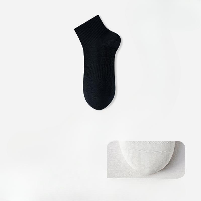Women's Summer Thin Mesh Breathable Massage Bottom Sweat Absorbing Deodorizing Short Cotton Socks