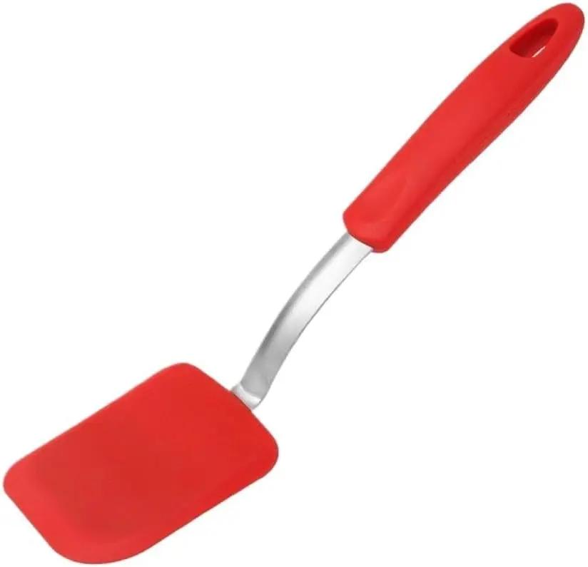 

Резиновая лопатка для печенья, лопатка для брауни, гибкая кухонная маленькая силиконовая лопатка для кухонных инструментов красный