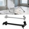 Stainless Steel Shower Arm Bracket Extension Rod for Overhead Shower Spray Adjustable Height 29x7x4cm Silver and Black