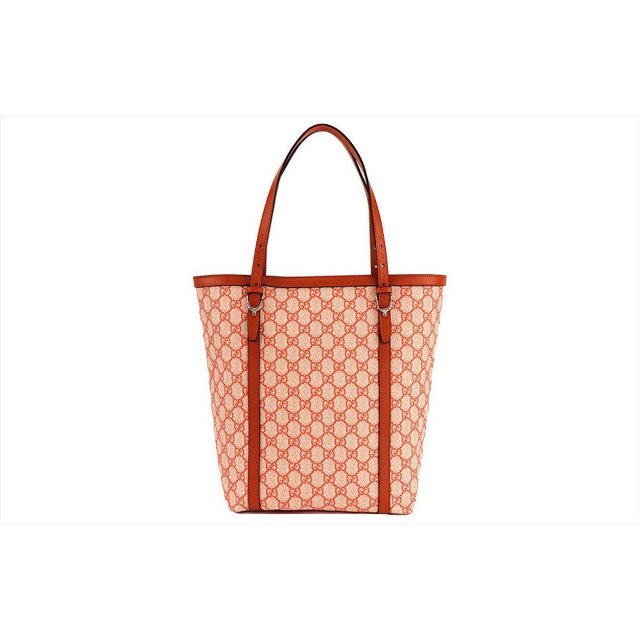 

Gucci GG Monogram Orange Supreme Tote Bag, Brown Leather Trim Silver Hardware, Women s Large Daily Work Shopping Shoulder Handbag 336777-KGD6W-8975 Basic Set (Bag+Dust Bag)
