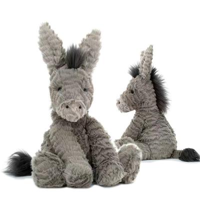 23/40/60CM Sevimli Eşek Peluş Oyuncaklar Güzel Gri Eşek Peluş Bebekler Bebek Doğum Günü Odası Dekor Hediyeleri için Doldurulmuş Yumuşak Hayvan