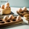 Modern Wooden Egg Storage Box  Multi-Compartment Kitchen Organizer for Fresh Eggs Perfect for Home Cooking Baking