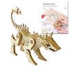 Kinder Handgemachtes Holz Wolf 3D Puzzle Spielzeug Set
