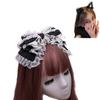 [WinJapan] Large Ribbon Headband, Military Uniform, Lolita Cosplay, Halloween (Black Ribbon)
