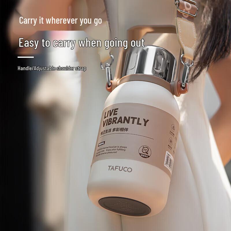 TAFUCO 0.9L Portable Insulated Water Bottle
