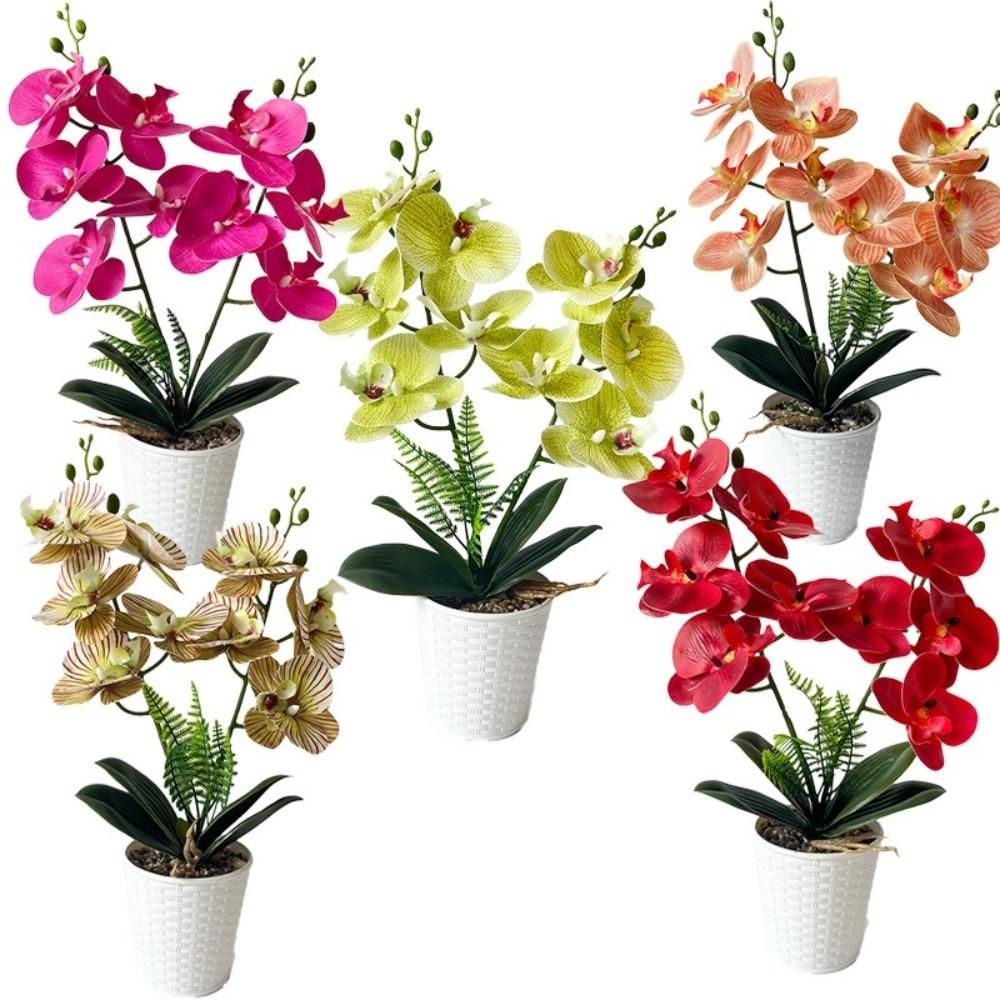 Wielokwiatowa Sztuczna Storczyk Motyl DIY Plastikowy Sztuczny Kwiat Sztuczny Storczyk Bonsai Wystrój Domu
