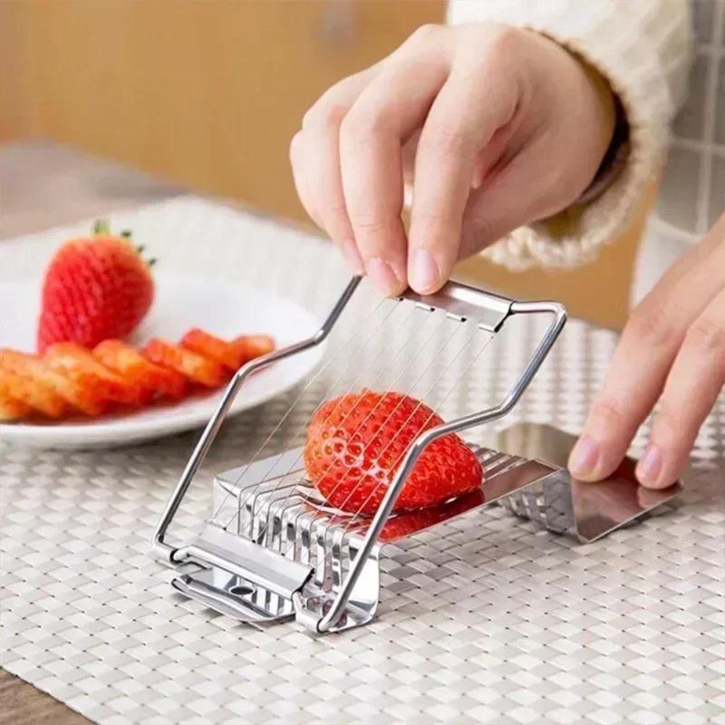 New Kitchen Portable Stainless Steel Wire Slicers Multifu Egg Egg Slicer for Hard Convenient Home Supplies Cooking Tools