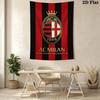 Ac Milan Crest Wallpaper Threepiece Set 1 Duvet Cover 2 Pillowcase Without Core Christmas Birthday Gift Soft And Comfortable