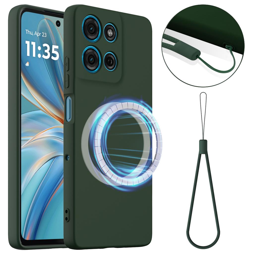 For Motorola Moto G100 Pro 5G Case Compatible with MagSafe Anti-Drop Liquid Silicone Phone Cover