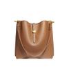 Leather Bucket Bag Women's New Fashion Versatile Large-capacity Commuter Bag Niche Single Shoulder Messenger Tote Bag