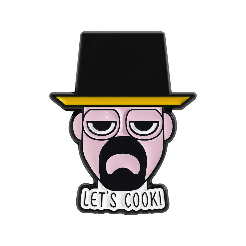 

Baking Bad Cook Enamel Pins Custom TV Character Chemistry Teacher Brooches Lapel Badges Jewelry Gift for Fans Friends