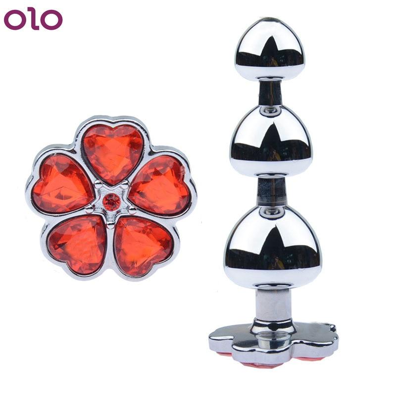 Masáž prostaty Kovová anální zátka Dilatátor řitního otvoru Sexuální hračky Korálky na zadek z nerezové oceli Erotický produkt pro dospělé