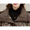 Women Stylish Winter Short Padded Coat Thickened Warm Jacket with Printed Design Petite Size