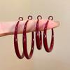 Silver Needle Plain Ring Ankola Red Oil Drop Earrings Exaggerated Design Earrings Korean Simple Temperament Earrings Women