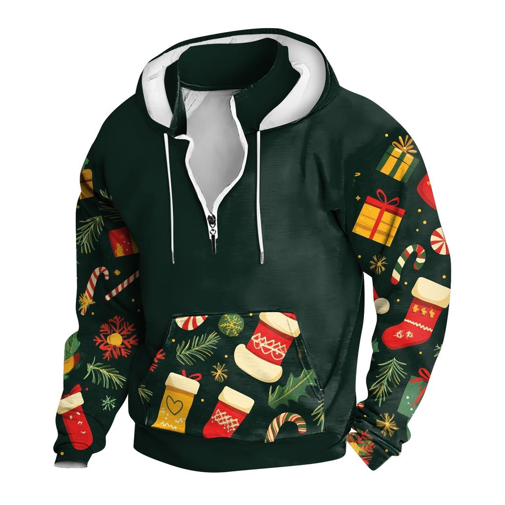 Bahar ve Erkek Ayakta Yaka Sweatshirt Açık Hava Rahat Kazak Üstleri