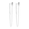 Korean 925 Sterling Silver Tassel Heart Stud Earring For Women Wedding Party Jewelry Pendientes Accessories Eh959