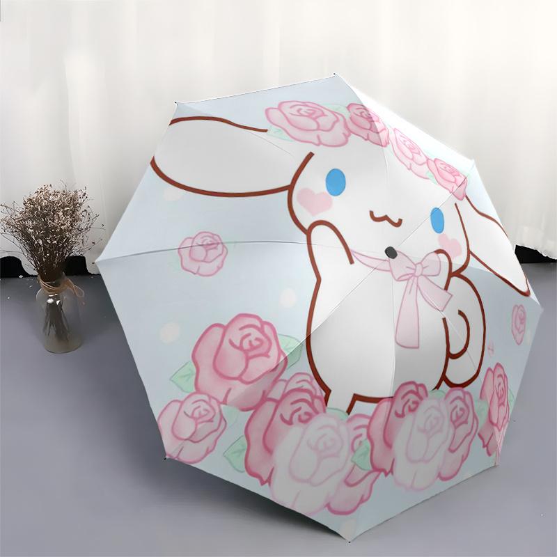 1pc Adorable Cinnamoroll Automatic Open/CloseUmbrella-CuteUmbrella with Cute Design, Portable 3-Fold Compact Umbrella for Men & Women, Valentine's Day